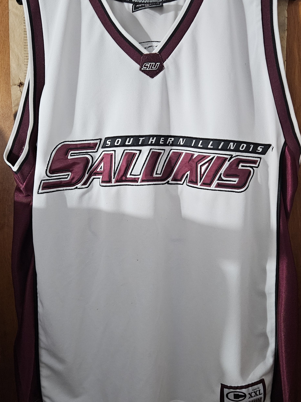 Colosseum White & Maroon Salukis Basketball Jersey